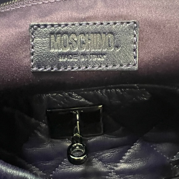 Moschino Purple Leather Tote Bag - Picture 8 of 17